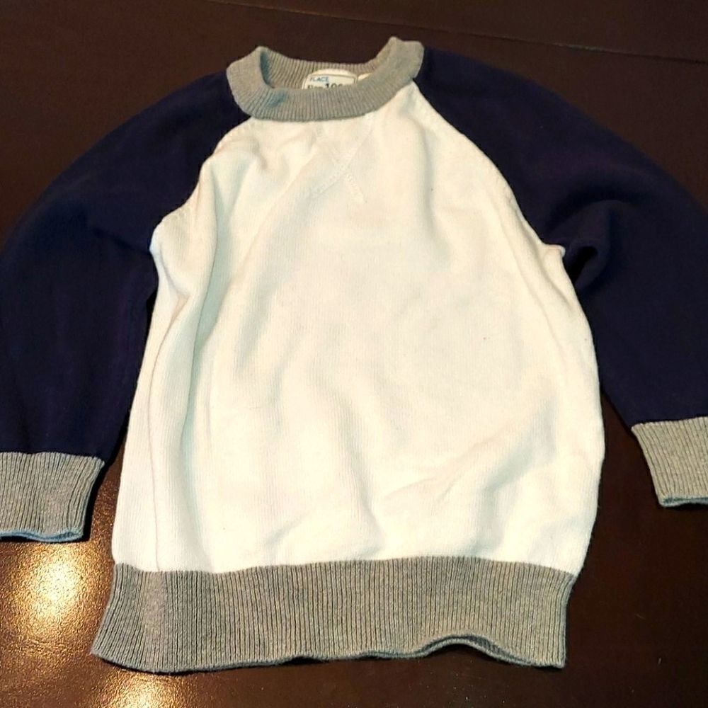Children's Place Blue White Sweater 2T